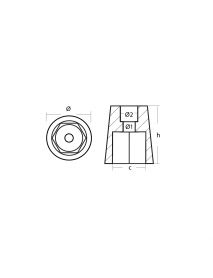 Tecnoseal Pervane Tutyası Altıköşe (Yedek) Şaft Ø40mm